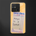 mayo is a sauce back phone cover | glass case for realme narzo 50a