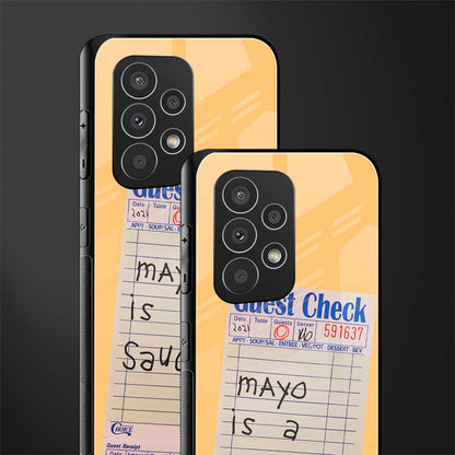 mayo is a sauce back phone cover | glass case for samsung galaxy a53 5g