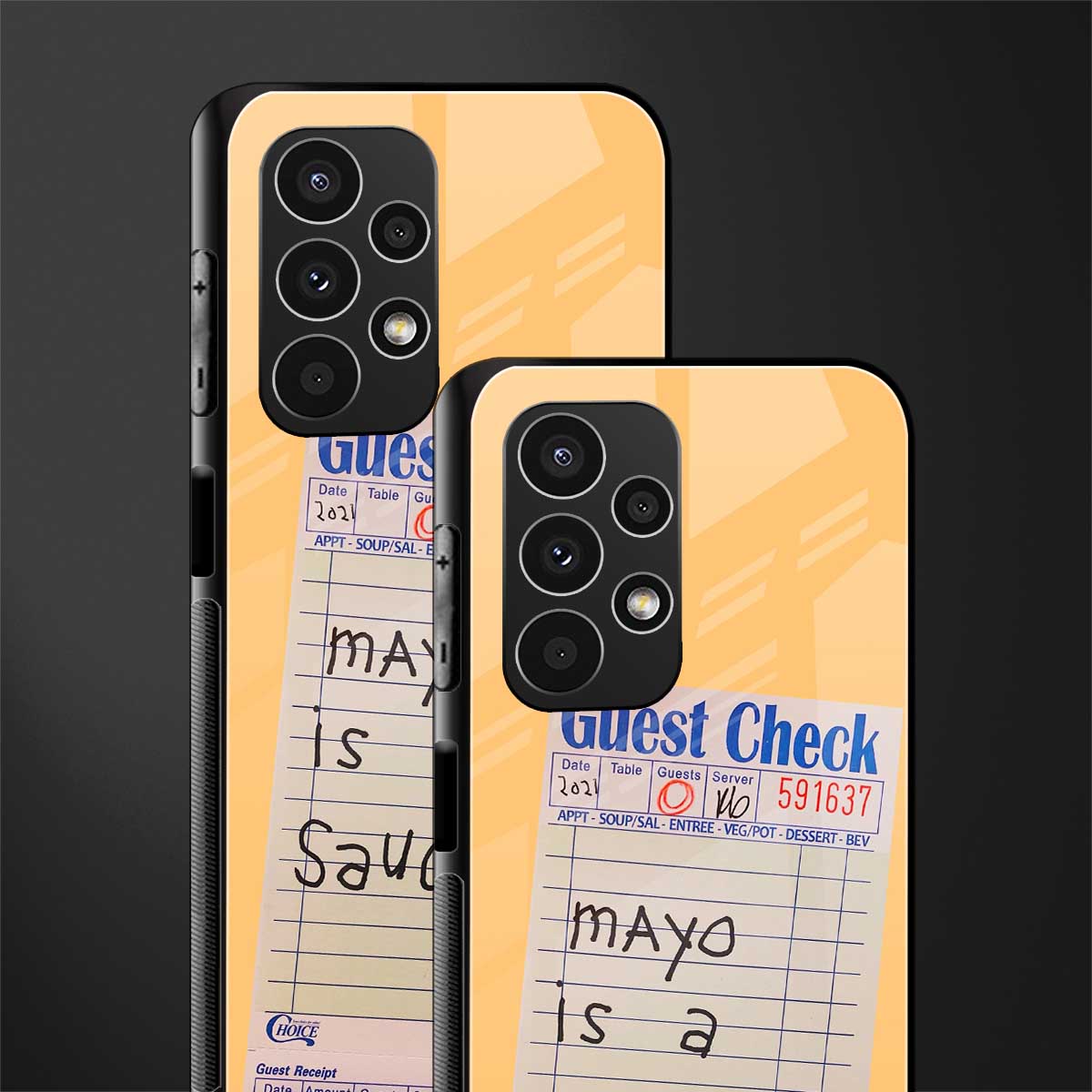 mayo is a sauce back phone cover | glass case for samsung galaxy a13 4g