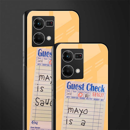mayo is a sauce back phone cover | glass case for oppo f21 pro 4g