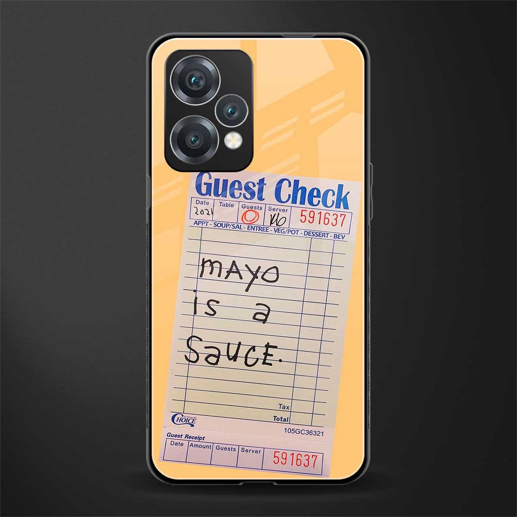 mayo is a sauce back phone cover | glass case for oneplus nord ce 2 lite 5g