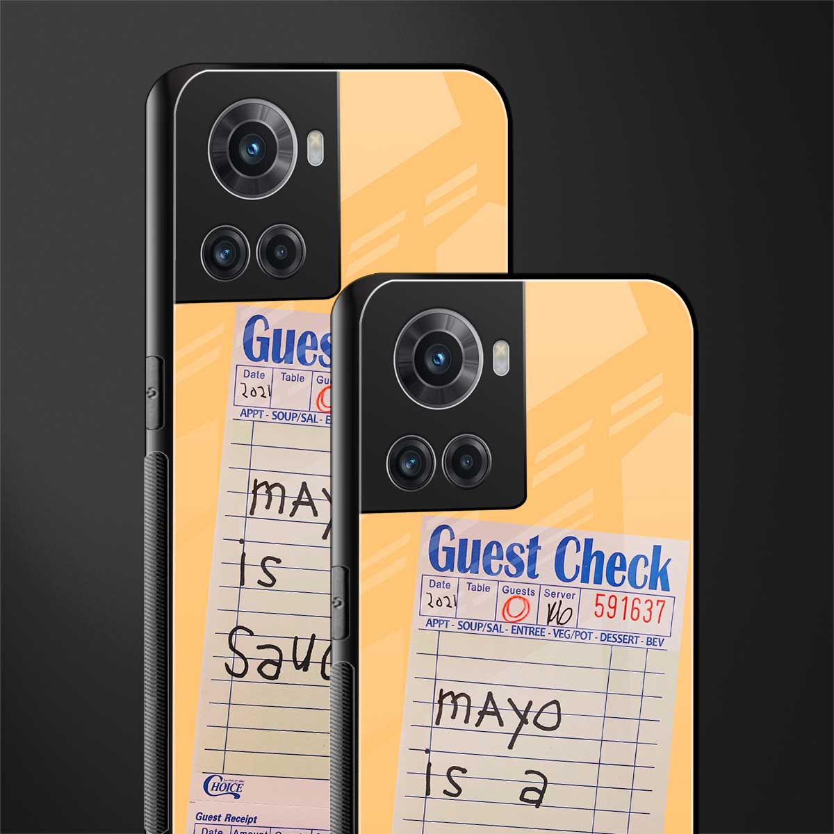 mayo is a sauce back phone cover | glass case for oneplus 10r 5g