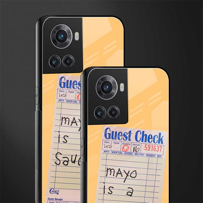 mayo is a sauce back phone cover | glass case for oneplus 10r 5g