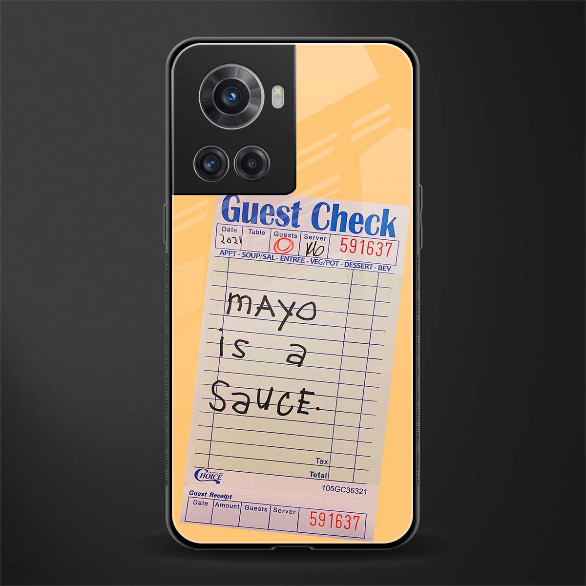 mayo is a sauce back phone cover | glass case for oneplus 10r 5g
