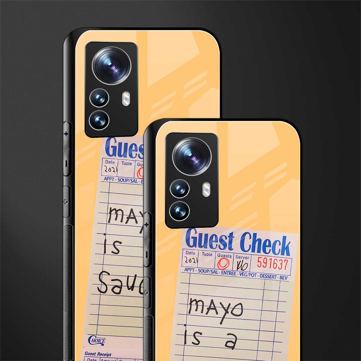 mayo is a sauce back phone cover | glass case for xiaomi 12 pro