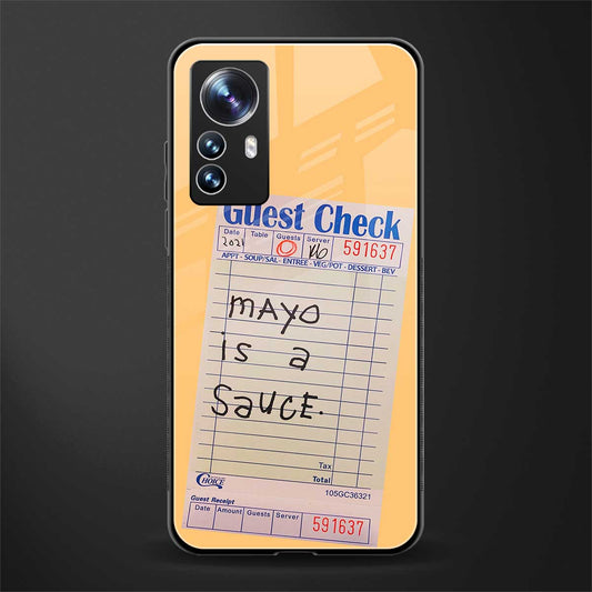 mayo is a sauce back phone cover | glass case for xiaomi 12 pro
