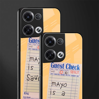 mayo is a sauce back phone cover | glass case for oppo reno 8