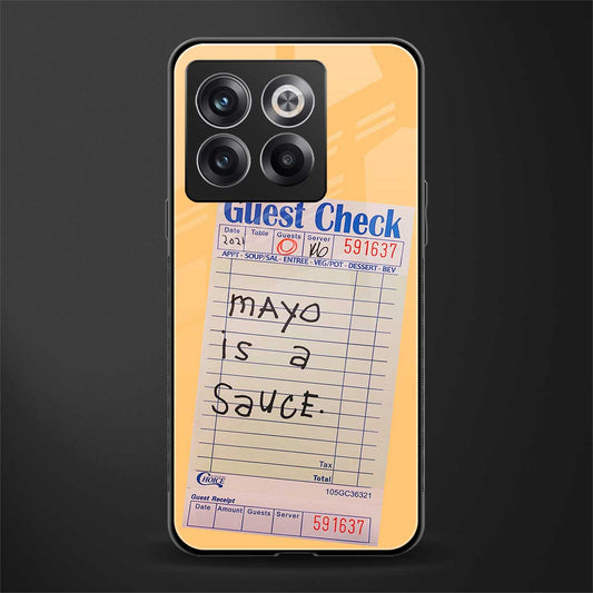 mayo is a sauce back phone cover | glass case for oneplus 10t
