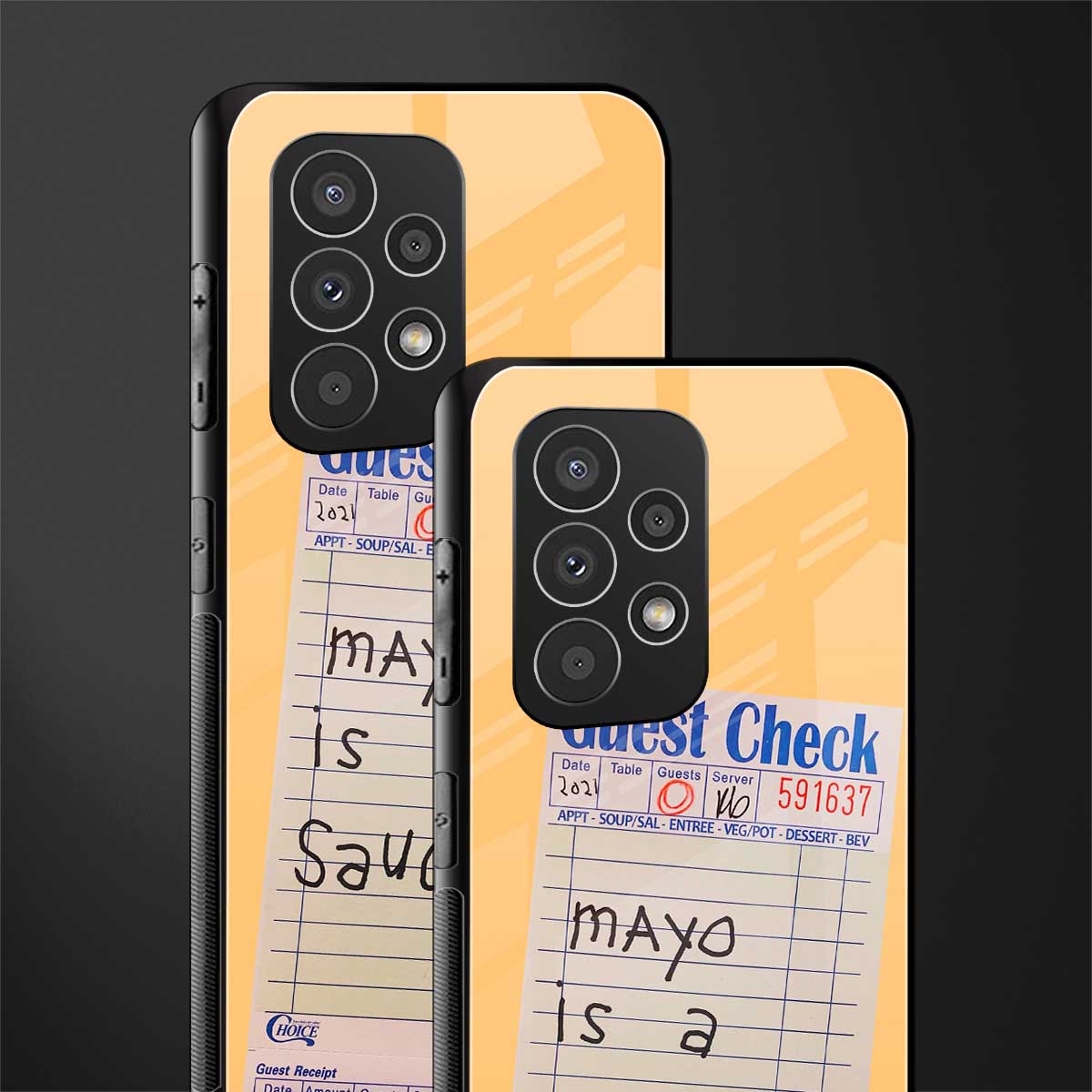 mayo is a sauce back phone cover | glass case for samsung galaxy a33 5g