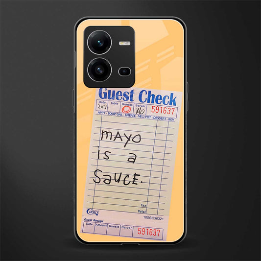 mayo is a sauce back phone cover | glass case for vivo v25-5g