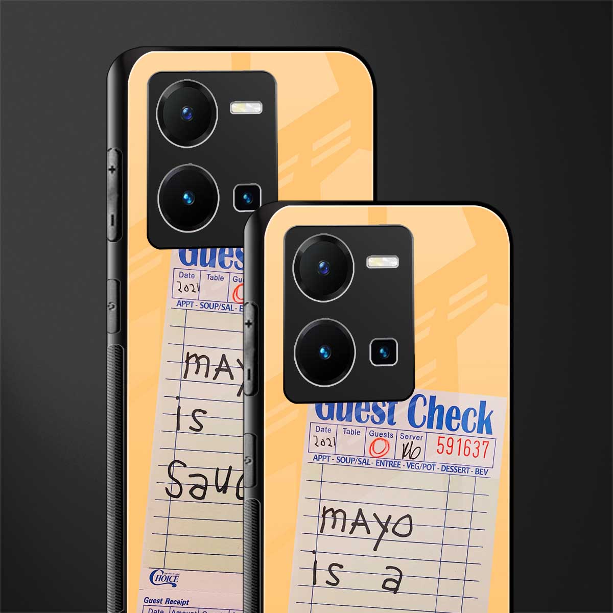 mayo is a sauce back phone cover | glass case for vivo y35 4g