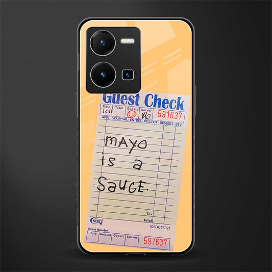 mayo is a sauce back phone cover | glass case for vivo y35 4g