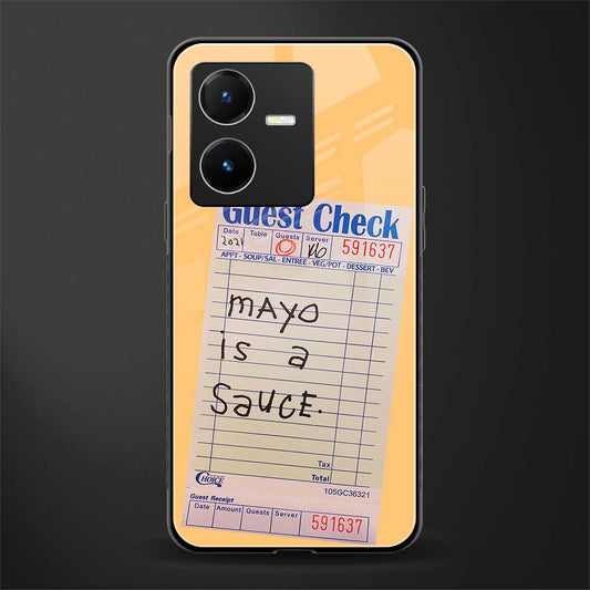 mayo is a sauce back phone cover | glass case for vivo y22