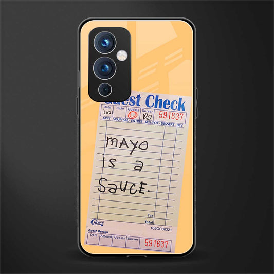 mayo is a sauce back phone cover | glass case for oneplus 9