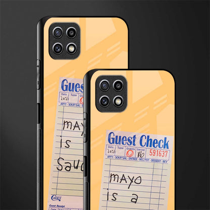 mayo is a sauce back phone cover | glass case for samsung galaxy f42