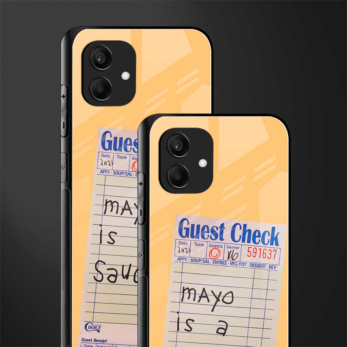 mayo is a sauce back phone cover | glass case for samsung galaxy a04