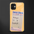 mayo is a sauce back phone cover | glass case for samsung galaxy a04