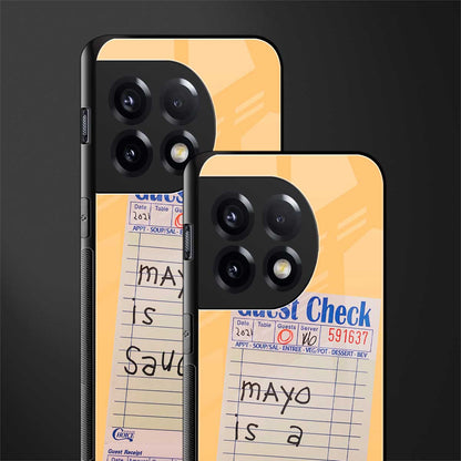 mayo is a sauce back phone cover | glass case for oneplus 11r