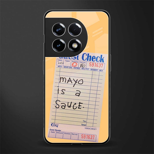 mayo is a sauce back phone cover | glass case for oneplus 11r