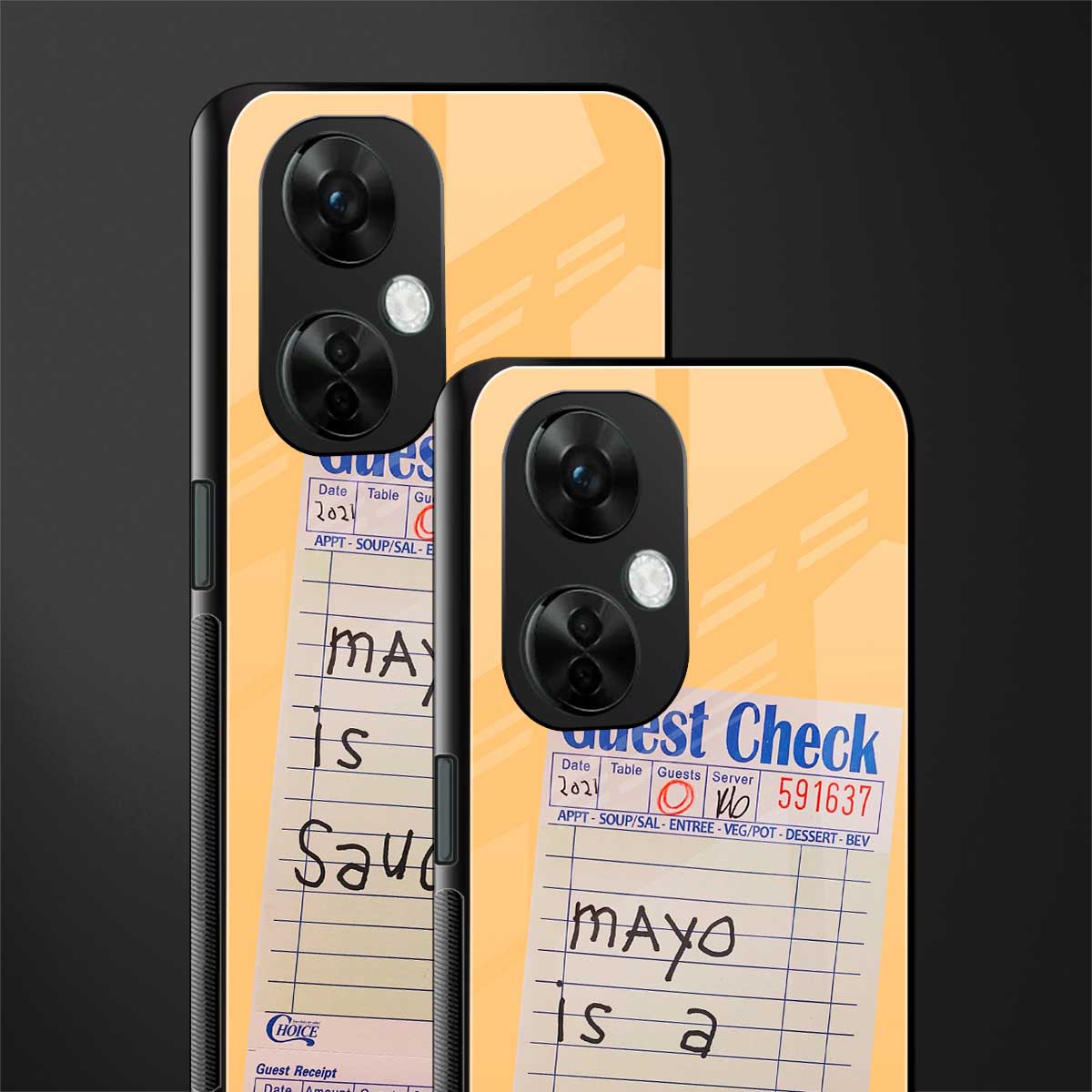 mayo is a sauce back phone cover | glass case for oneplus nord ce 3 lite