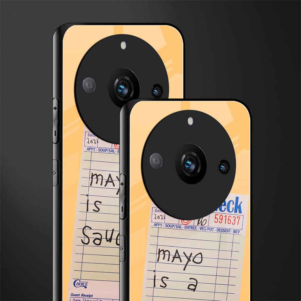 mayo is a sauce back phone cover | glass case for realme 11 pro 5g