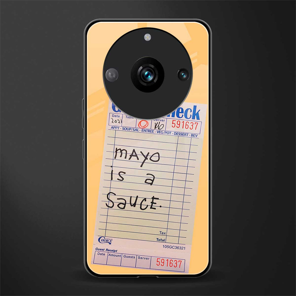 mayo is a sauce back phone cover | glass case for realme 11 pro 5g