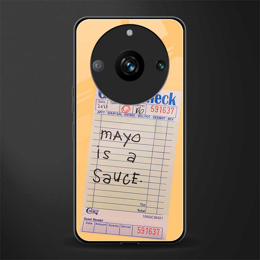 mayo is a sauce back phone cover | glass case for realme 11 pro 5g