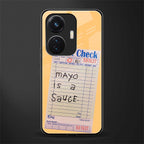 mayo is a sauce back phone cover | glass case for vivo t1 44w 4g
