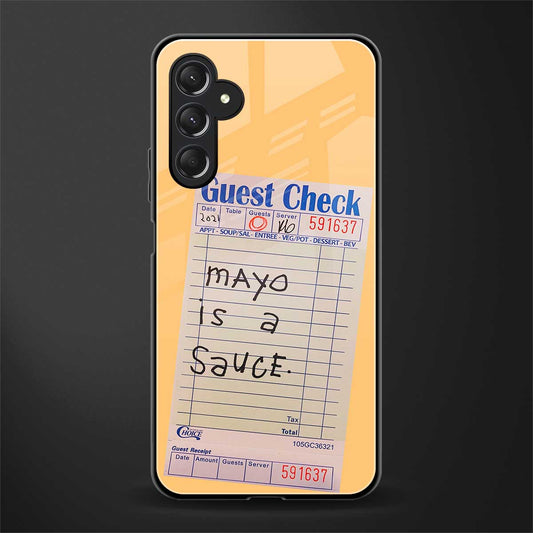 mayo is a sauce back phone cover | glass case for samsun galaxy a24 4g