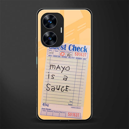 mayo is a sauce back phone cover | glass case for realme c55