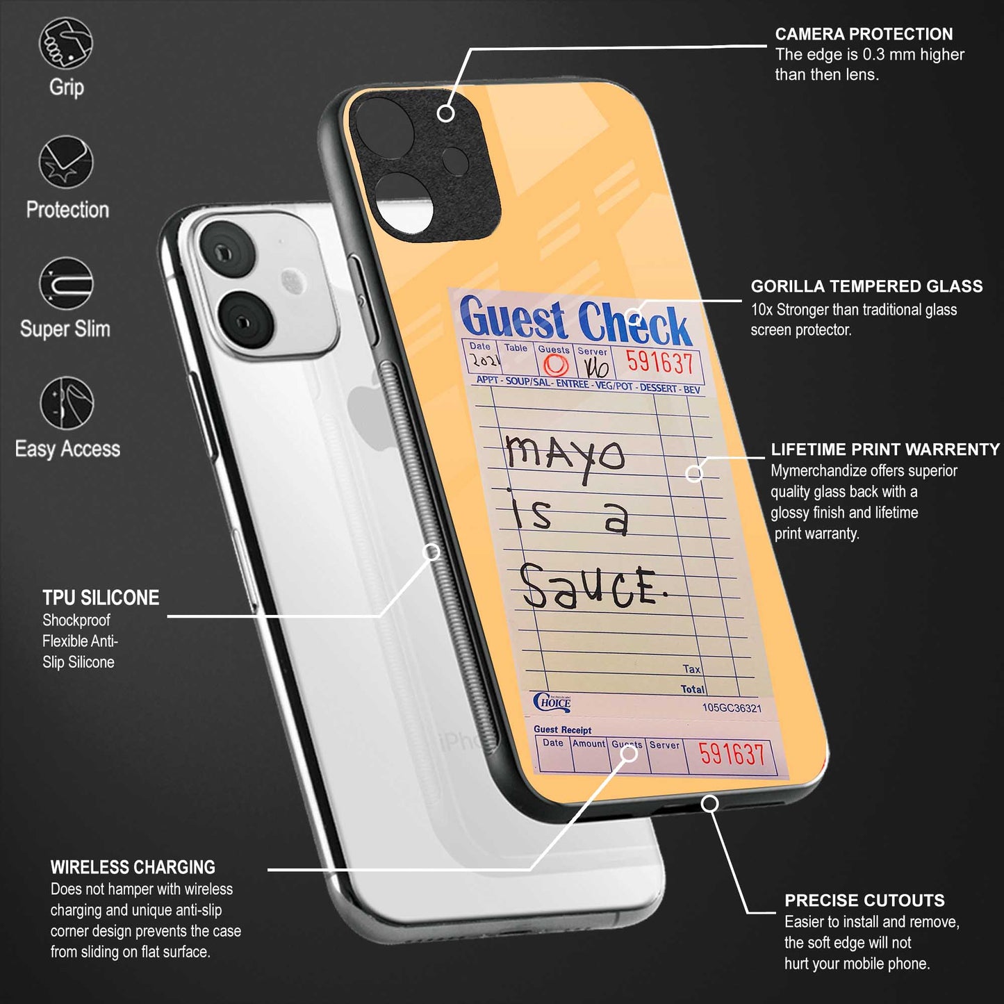 mayo is a sauce back phone cover | glass case for oneplus nord ce 3 lite