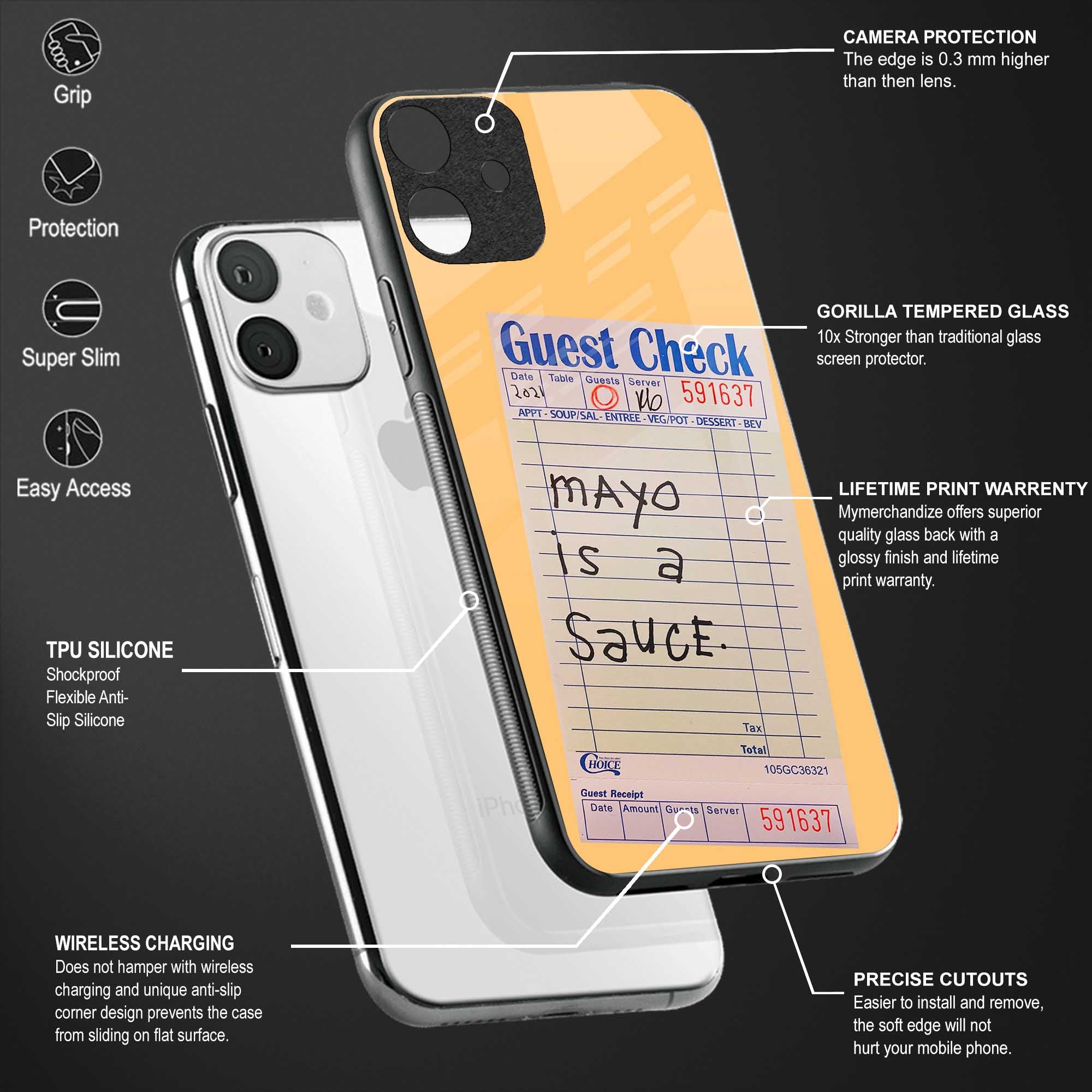 mayo is a sauce back phone cover | glass case for realme 9 pro 5g
