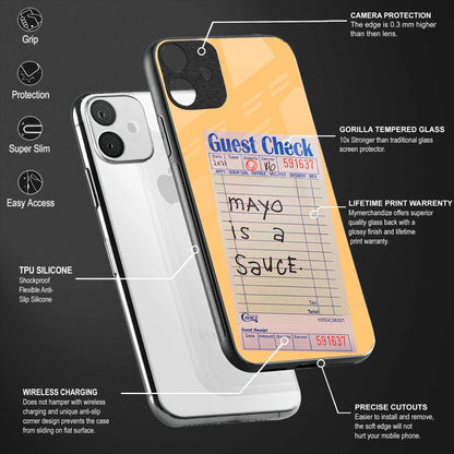 mayo is a sauce back phone cover | glass case for samsung galaxy a13 4g