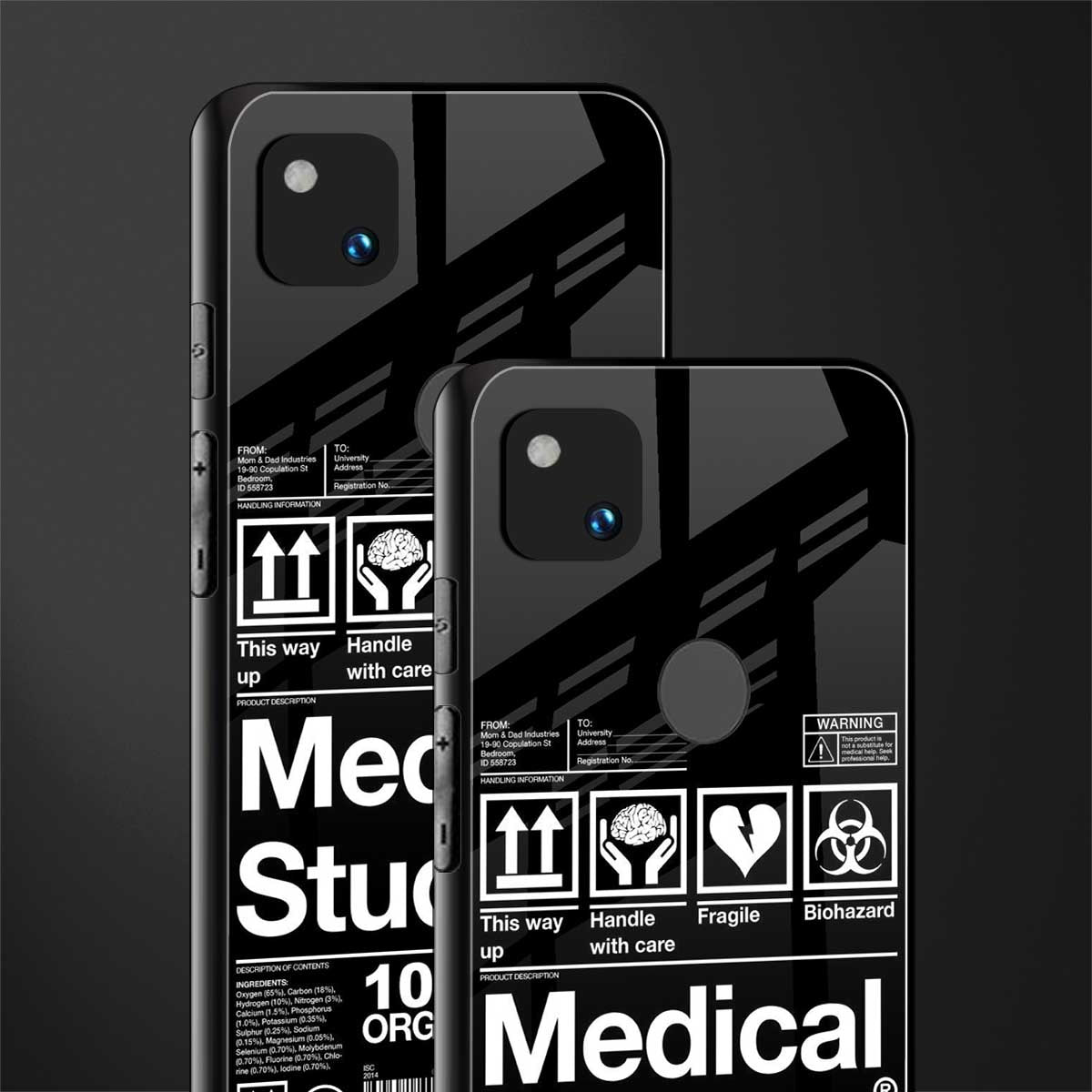 medical student back phone cover | glass case for google pixel 4a 4g