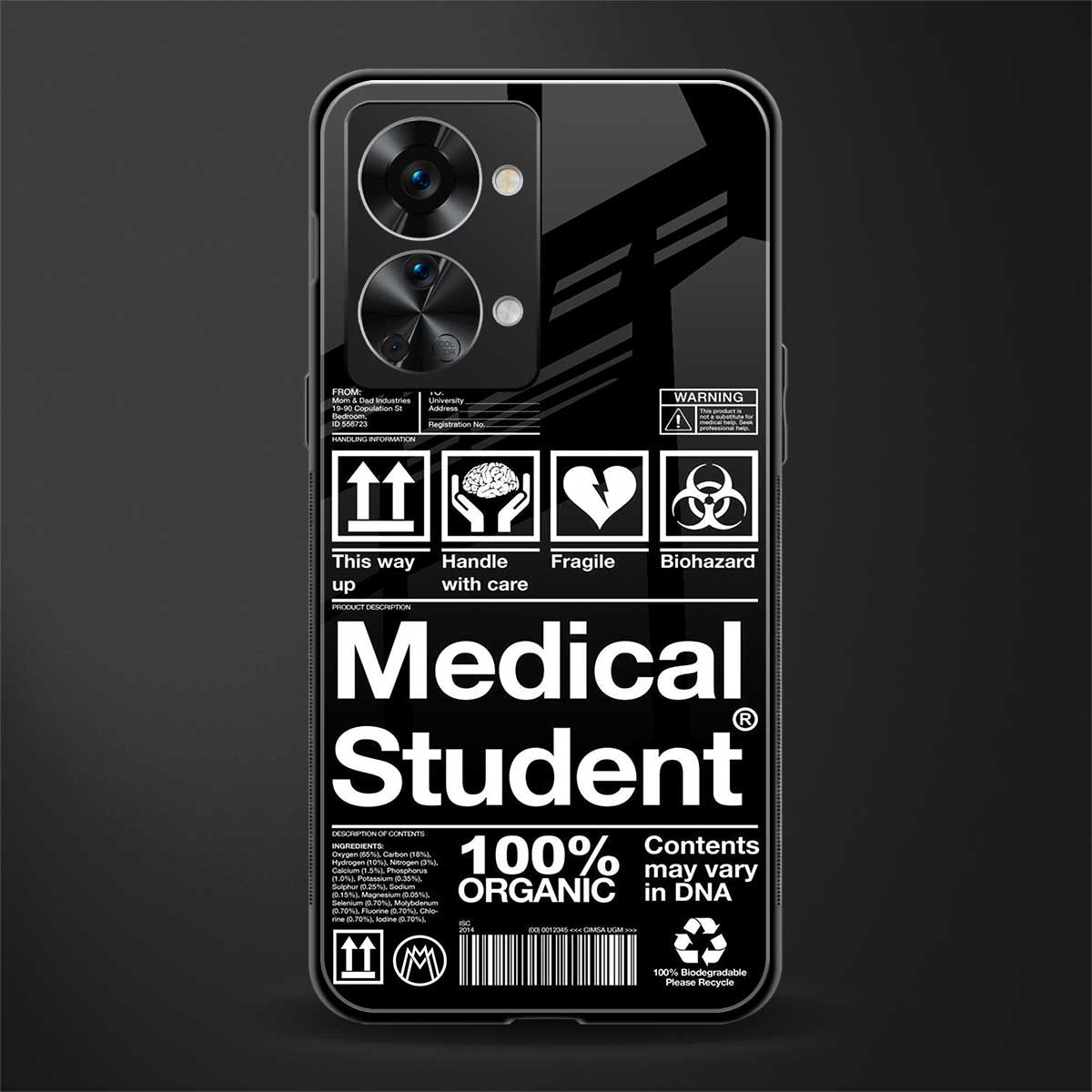 medical student glass case for phone case | glass case for oneplus nord 2t 5g