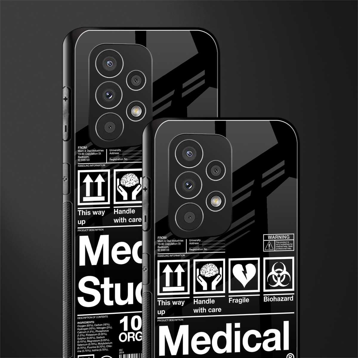 medical student back phone cover | glass case for samsung galaxy a53 5g