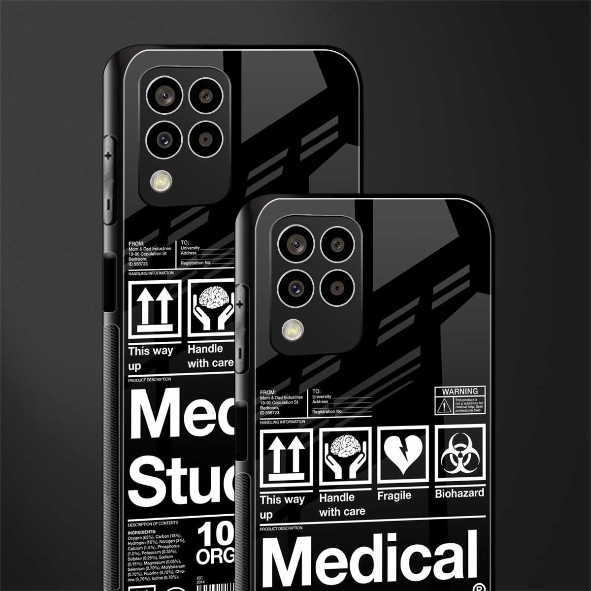 medical student back phone cover | glass case for samsung galaxy m33 5g