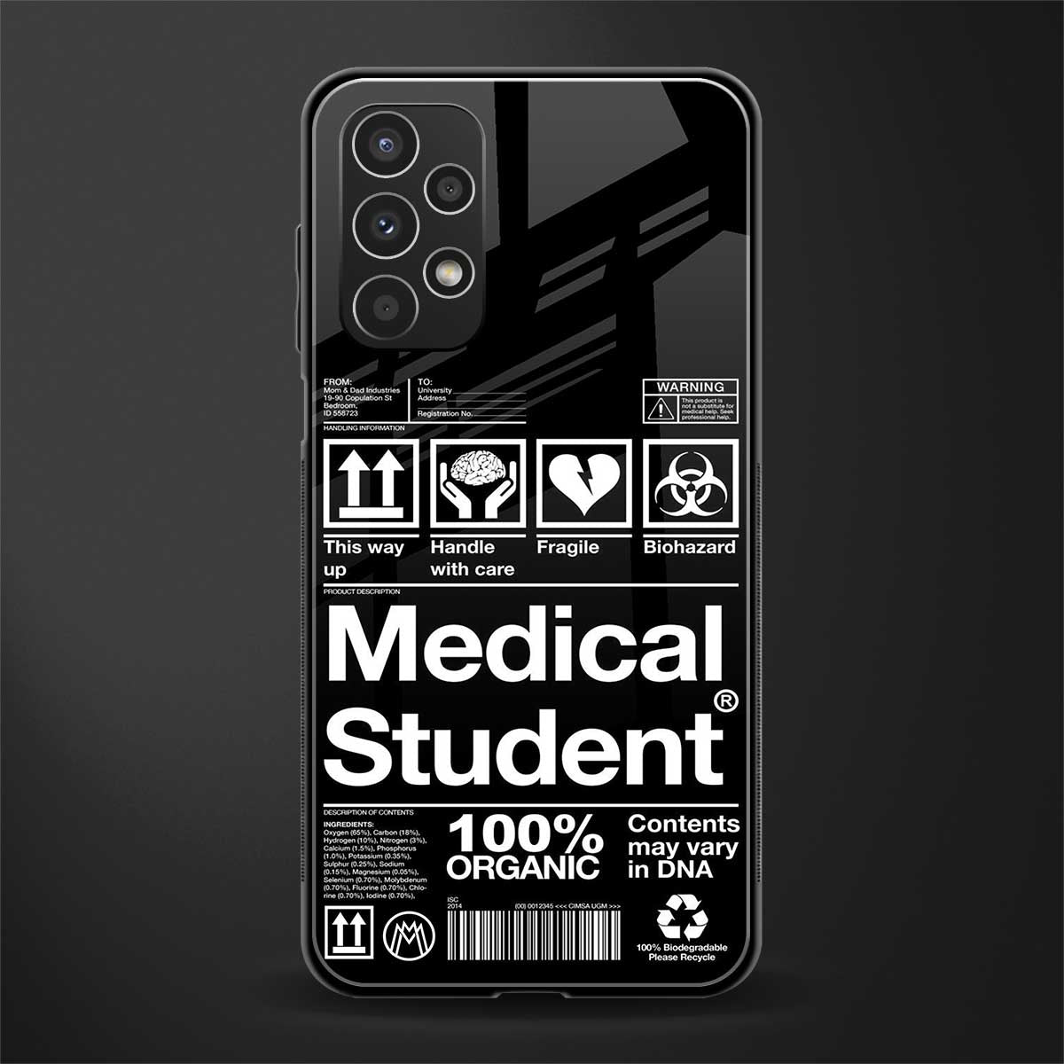 medical student back phone cover | glass case for samsung galaxy a13 4g