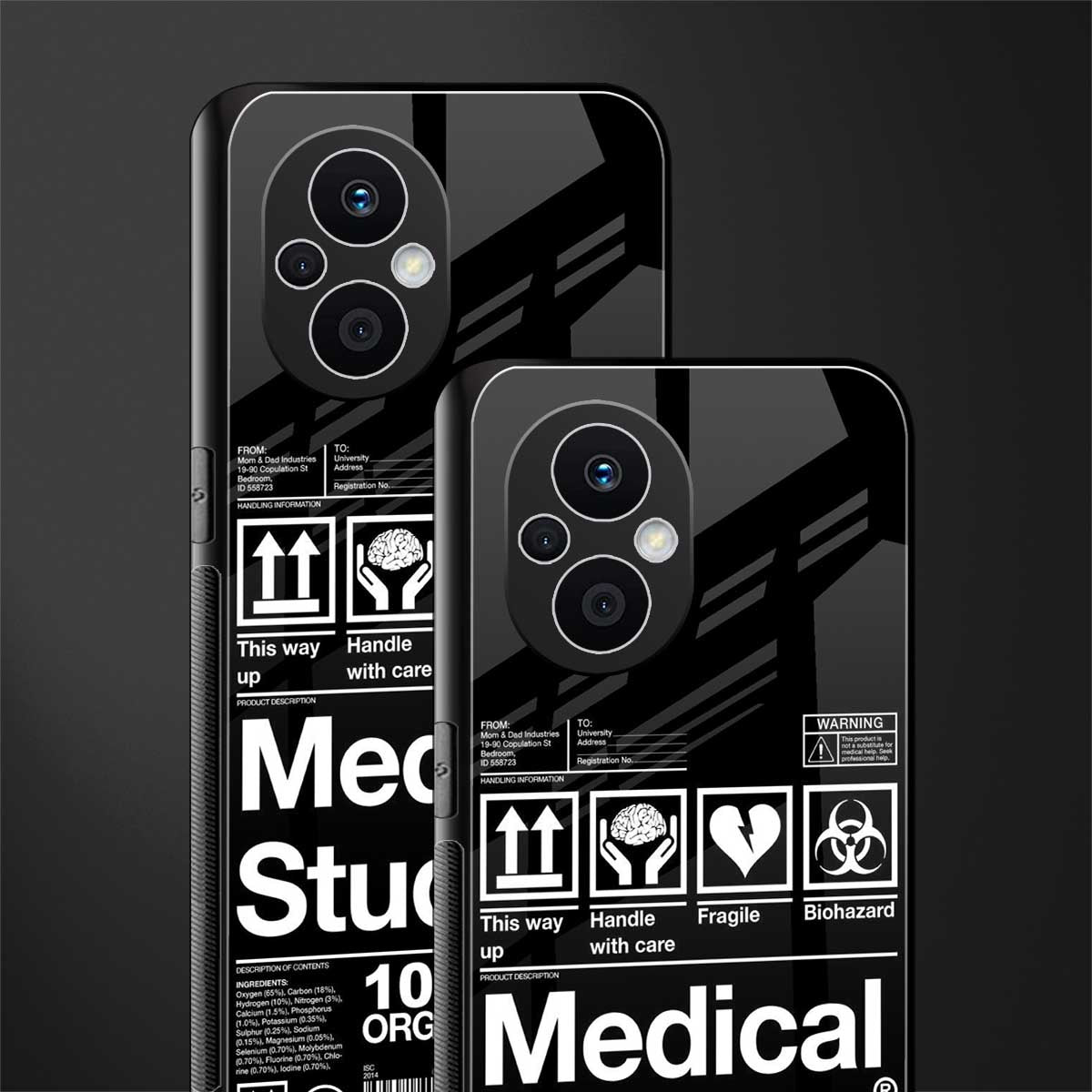 medical student back phone cover | glass case for oppo f21 pro 5g