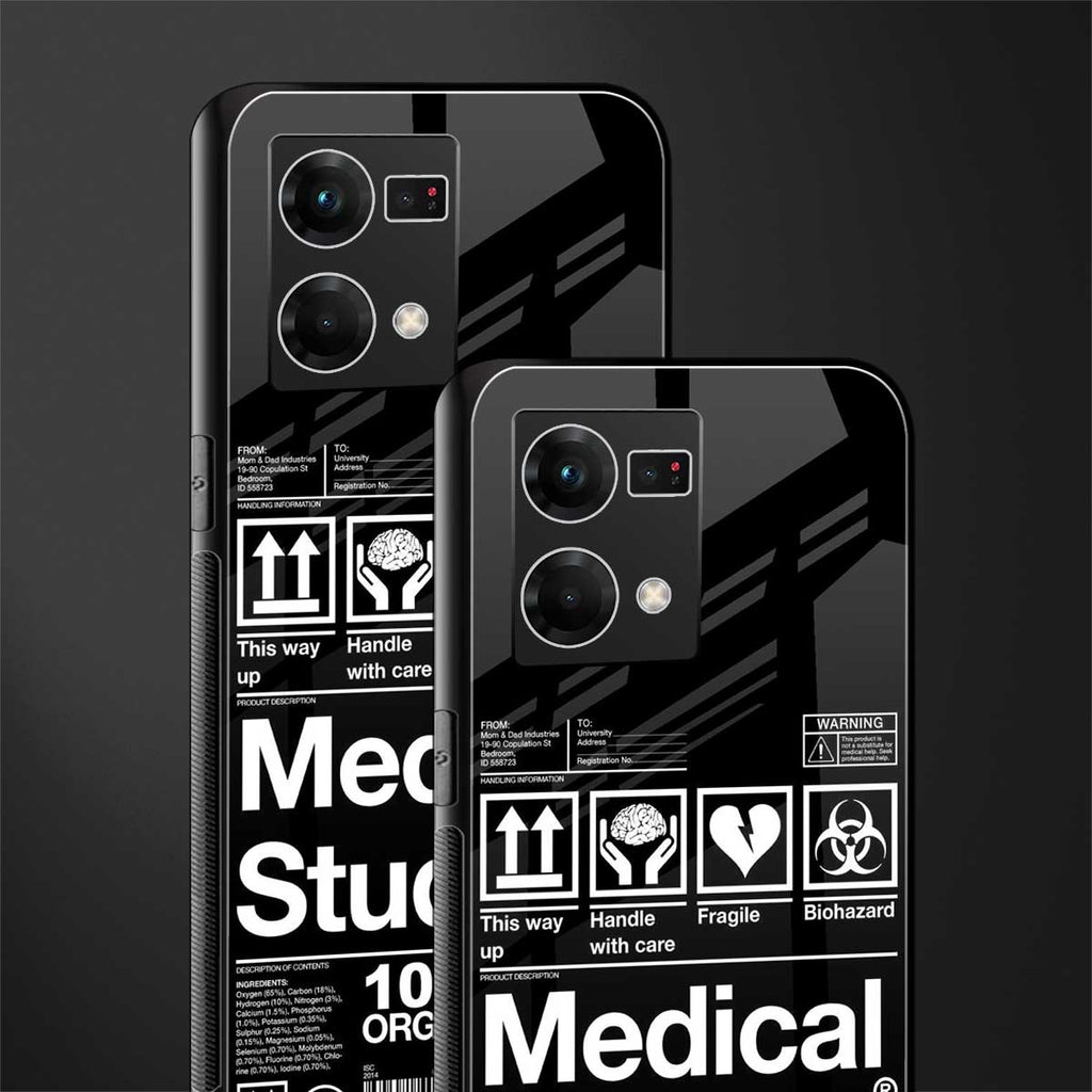 medical student back phone cover | glass case for oppo f21 pro 4g