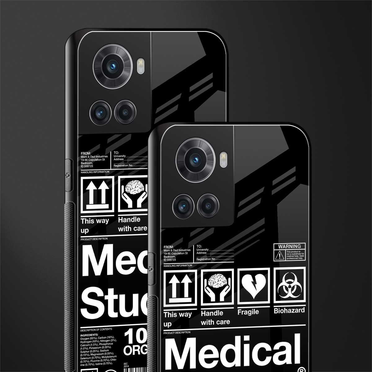 medical student back phone cover | glass case for oneplus 10r 5g