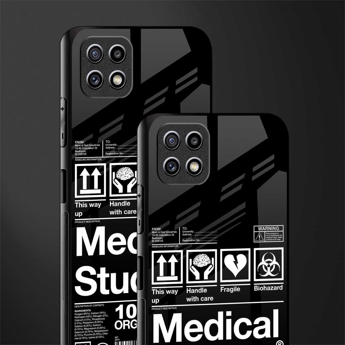 medical student back phone cover | glass case for samsung galaxy f42