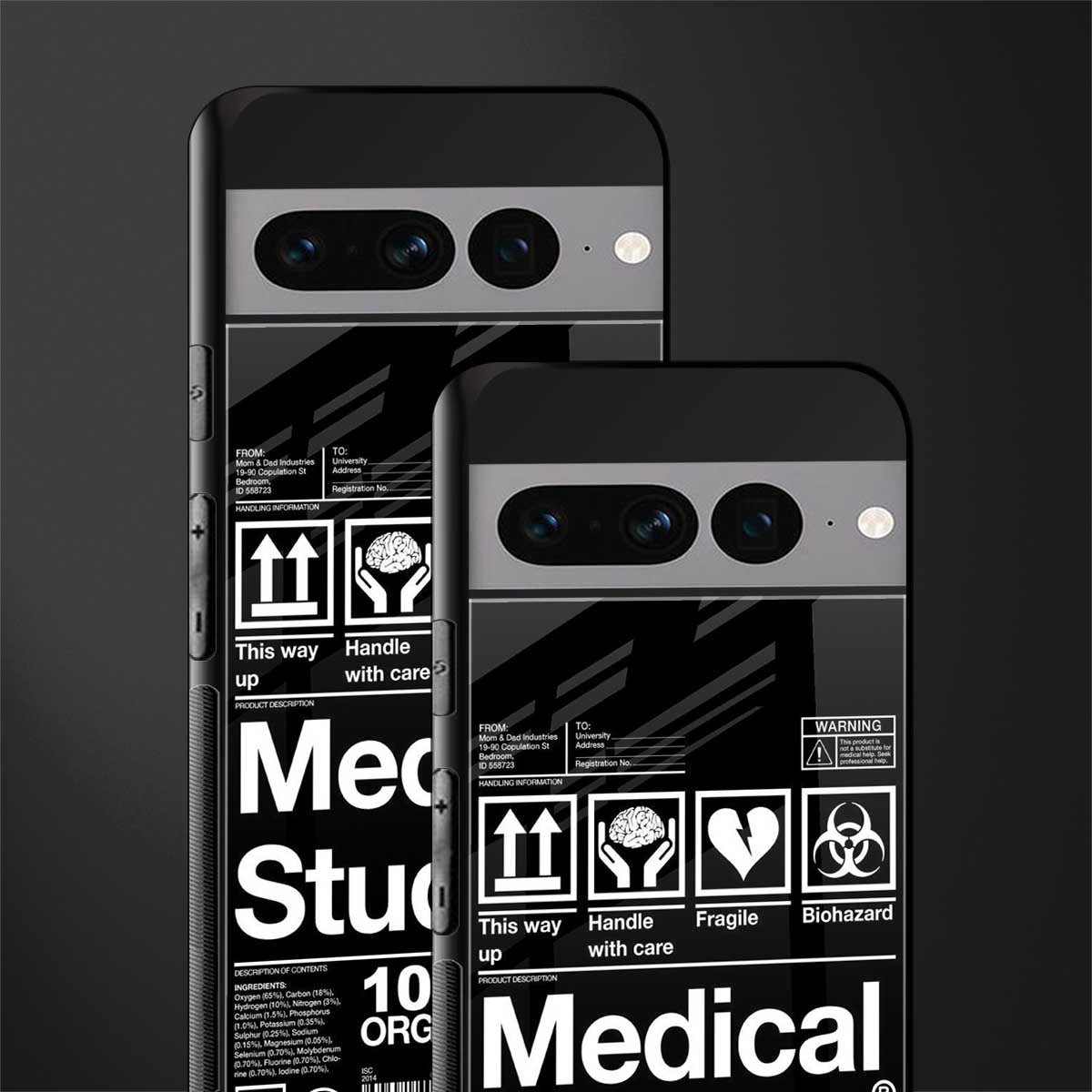 medical student back phone cover | glass case for google pixel 7 pro