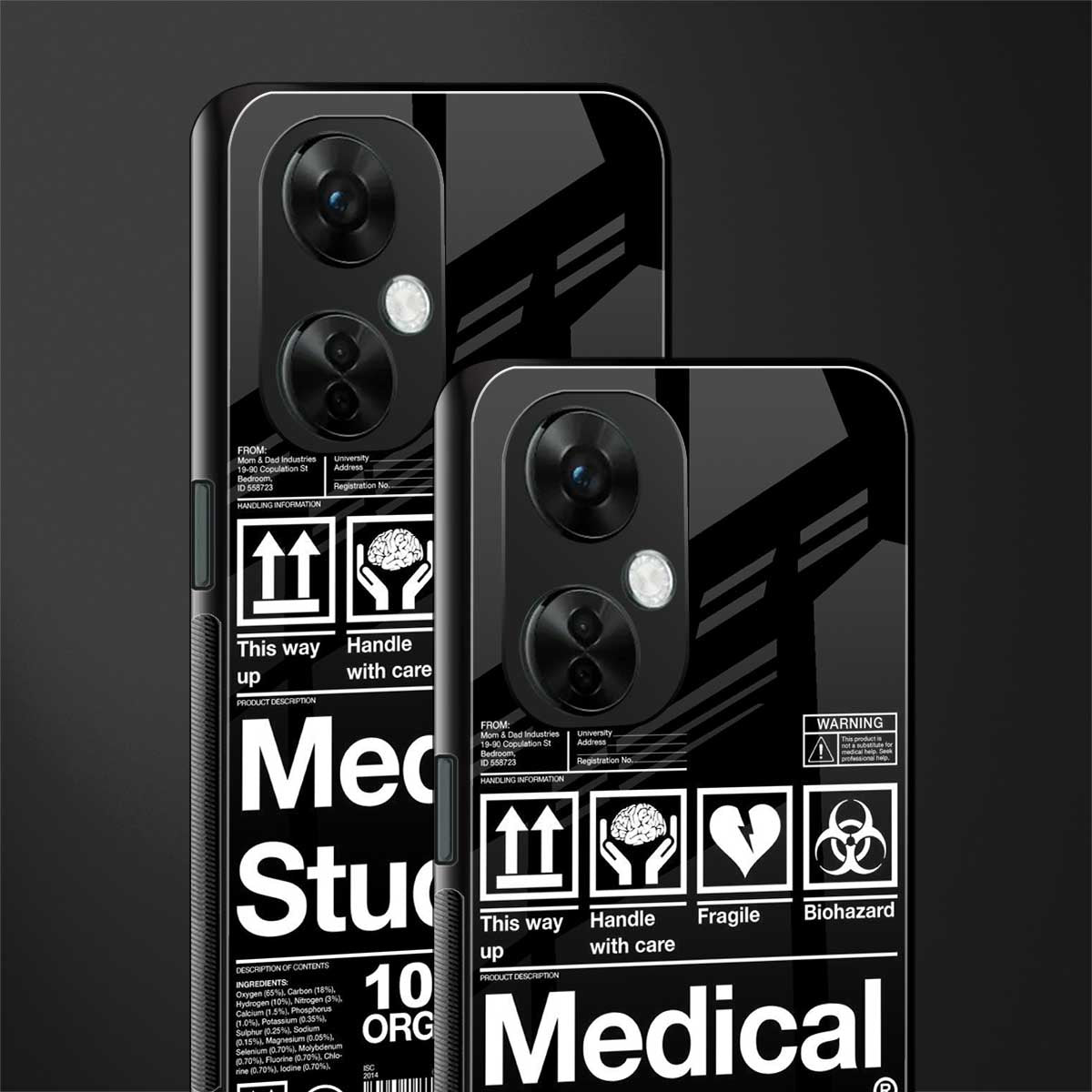 medical student back phone cover | glass case for oneplus nord ce 3 lite