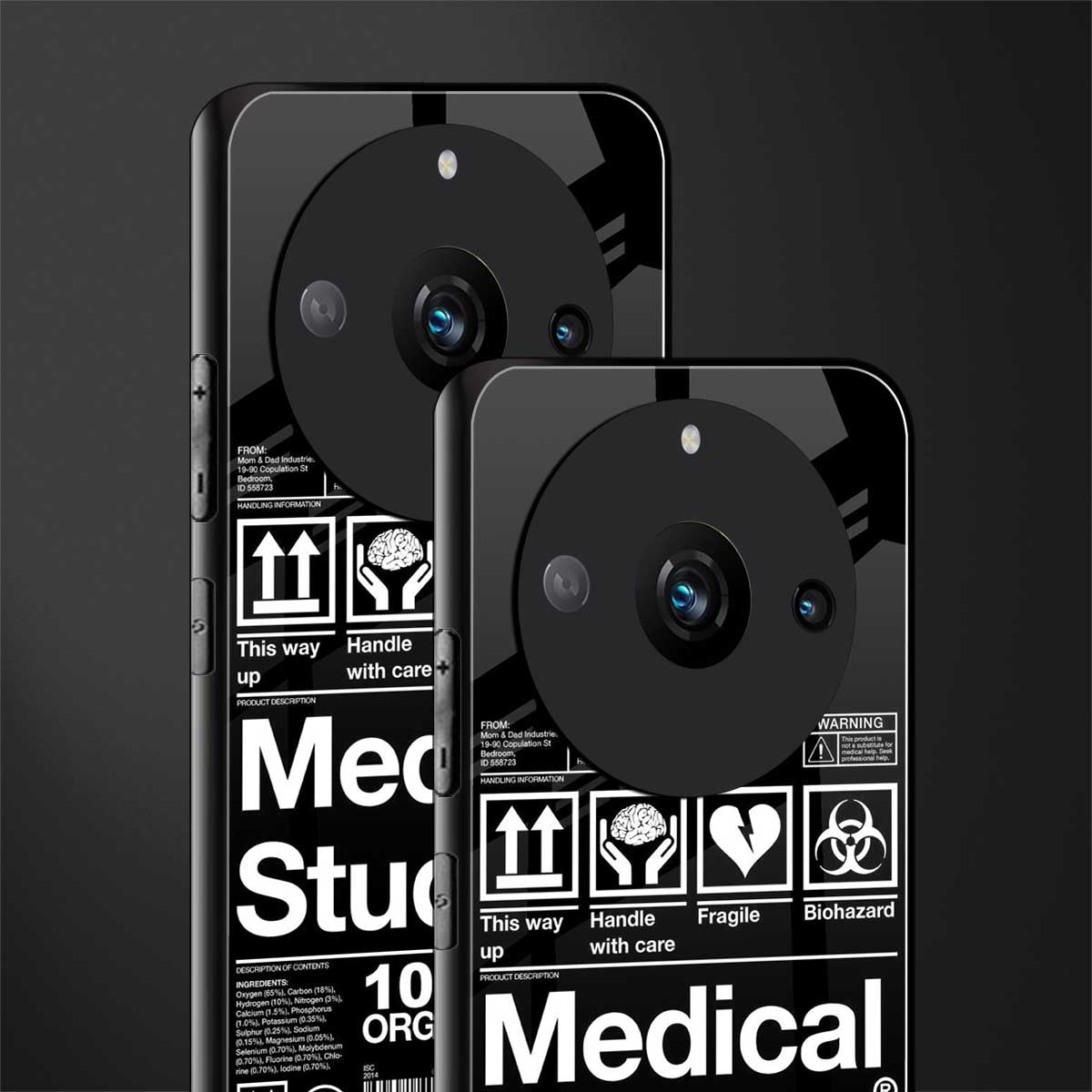 medical student back phone cover | glass case for realme 11 pro 5g