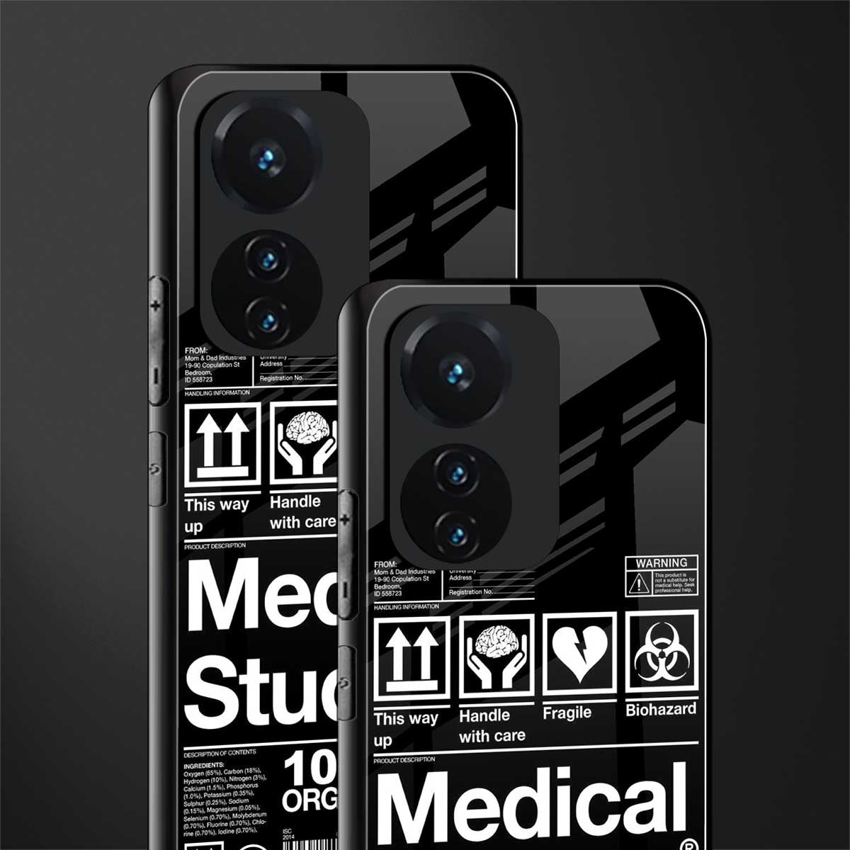 medical student back phone cover | glass case for vivo t1 44w 4g