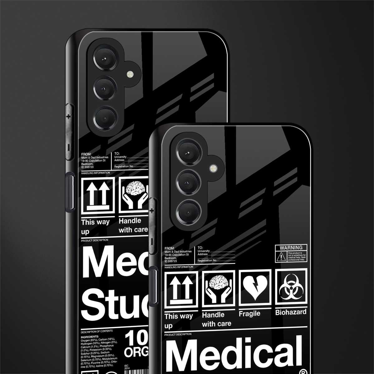 medical student back phone cover | glass case for samsun galaxy a24 4g