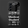 medical student back phone cover | glass case for vivo v27 pro 5g