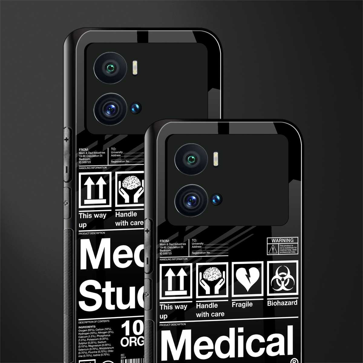 medical student back phone cover | glass case for iQOO 9 Pro