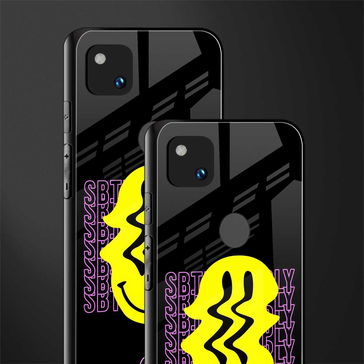 melt smile back phone cover | glass case for google pixel 4a 4g